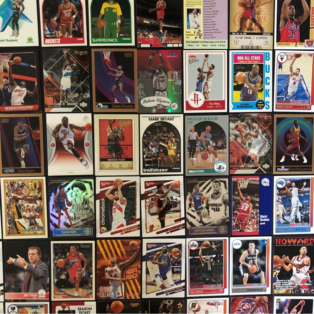 48 Basketball Cards James Harden Yao Ming Olajuwon Kemp VanFleet Butler Miller